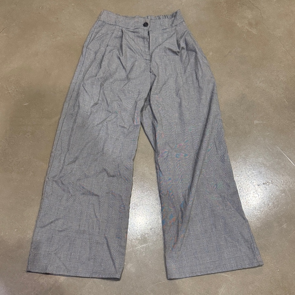 Elegant Gray Wide-Leg Women's Pants